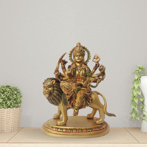 Brass Durga Ji Idol Statue 3.34Kg
