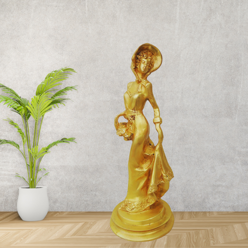 Brass Lady Statue 3.38Kg