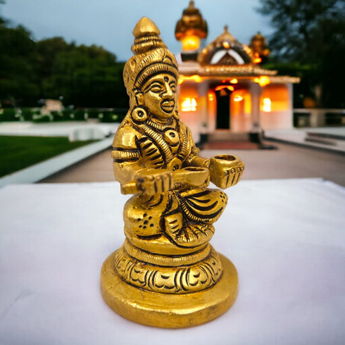 Tamas Brass Annapurna Handmade Statue/Idol(Golden)