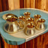 Tamas Brass Matki Shape Jug and 4 Glasses Set
