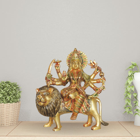 Brass Durga Ji Idol Statue 3.16Kg