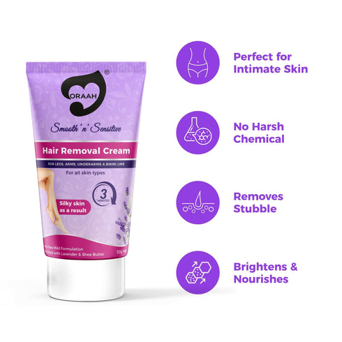 Oraah PCOS PCOD Care Combo |Kahwa Tea Hair Removal Cream & Intimate Wipes