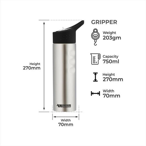 Dubblin Gripper Stainless Steel Sipper Water Bottle