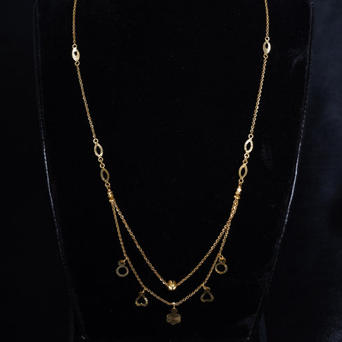 22 Carat Gold Two Layer Necklace 6.74g by Mahita Collections