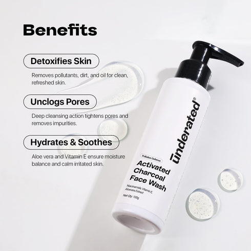 Underated Activated Charcoal Pollution Defence Face Wash