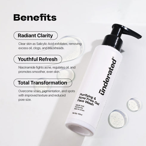 Underated Purifying and Acne Free Gel Face Wash