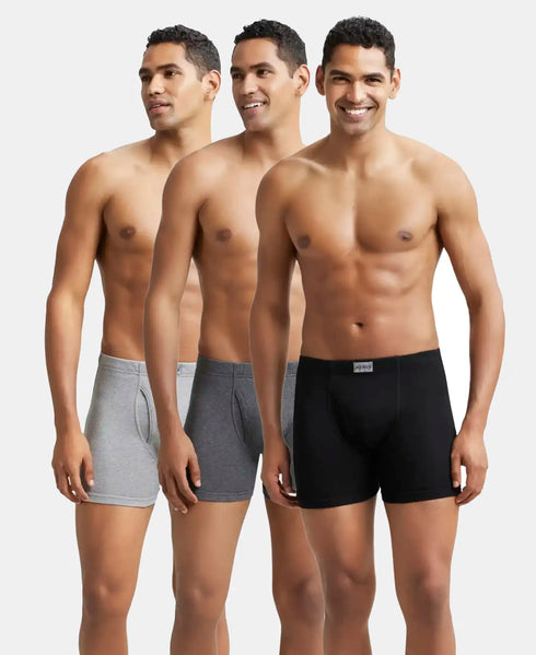 Jockey Cotton Rib Solid Boxer Brief Multi Pack