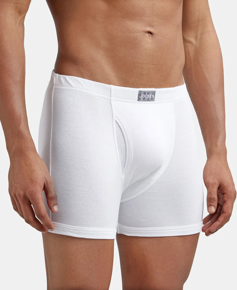 Jockey Cotton Ribbed Boxer Brief Combo | White
