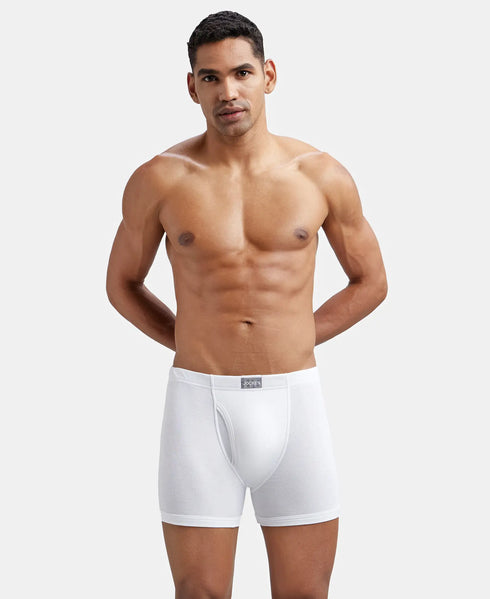 Jockey Cotton Ribbed Boxer Brief Combo | White