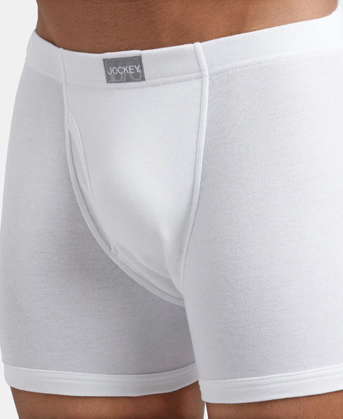 Jockey Cotton Ribbed Boxer Brief Combo | White