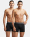 Jockey Cotton Ribbed Boxer Brief Combo | Black
