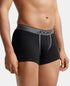 Jockey Cotton Rib Solid Trunk | Black 2 Pack
