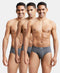 Jockey Charcoal Melange Comfort Cotton Brief - Pack of 3