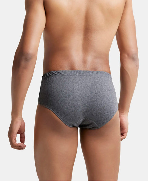 Jockey Charcoal Melange Comfort Cotton Brief - Pack of 3