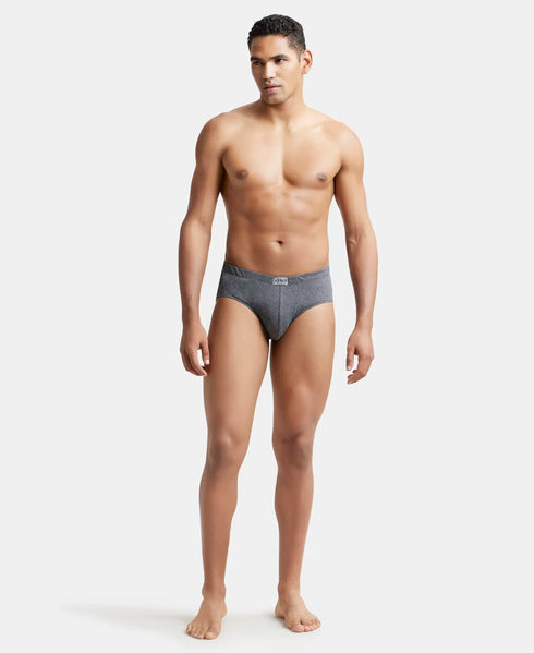 Jockey Charcoal Melange Comfort Cotton Brief - Pack of 3
