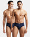 Jockey Cotton Solid Brief with Ultrasoft Concealed Waistband | Deep Navy | Pack of 2