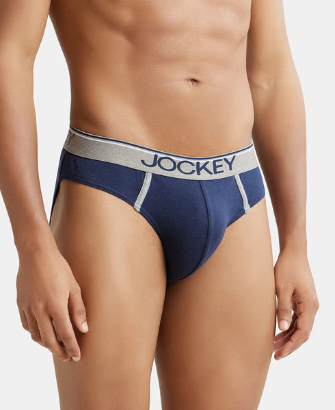 Jockey Cotton Rib Solid Brief with Ultrasoft Waistband | Deep Navy