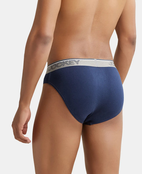 Jockey Cotton Rib Solid Brief with Ultrasoft Waistband | Deep Navy