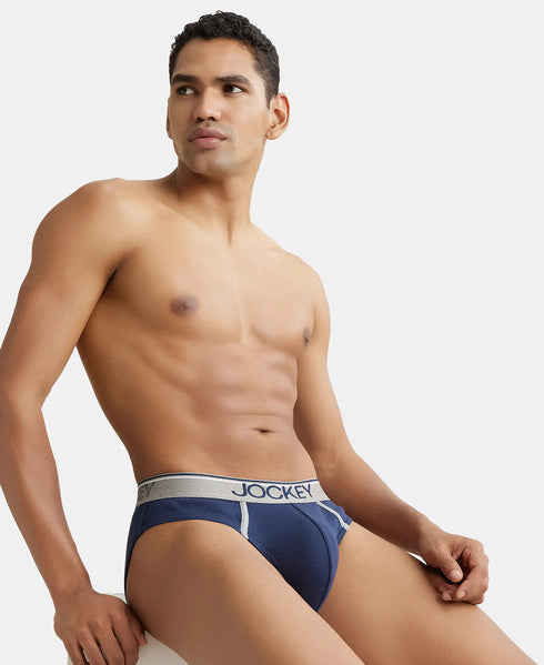 Jockey Cotton Rib Solid Brief with Ultrasoft Waistband | Deep Navy