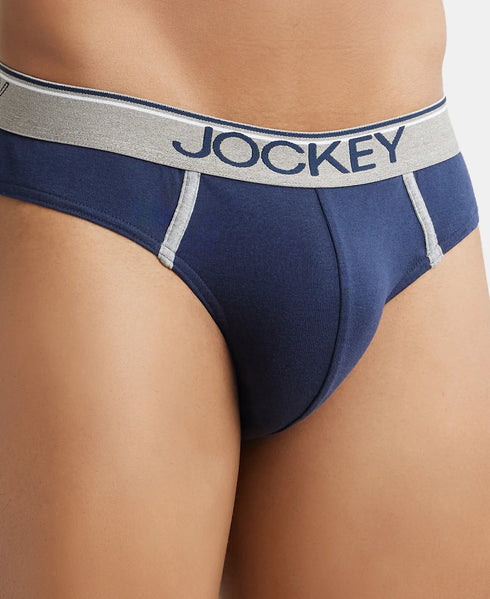 Jockey Cotton Rib Solid Brief with Ultrasoft Waistband | Deep Navy