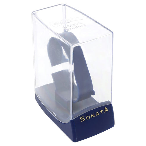 Sonata Quartz Analog Champagne Dial Metal Strap Watch for Women Style NU8048YM02