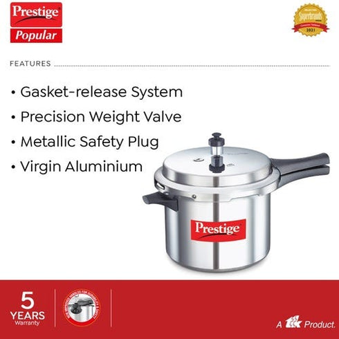 Prestige Popular 5 L 3 L Outer Lid Pressure Cooker