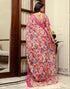 Vasthrlay Womens Printed Unstitched Cream Saree