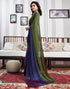 Vasthrlay Womens Chiffon Unstitched Blue Saree