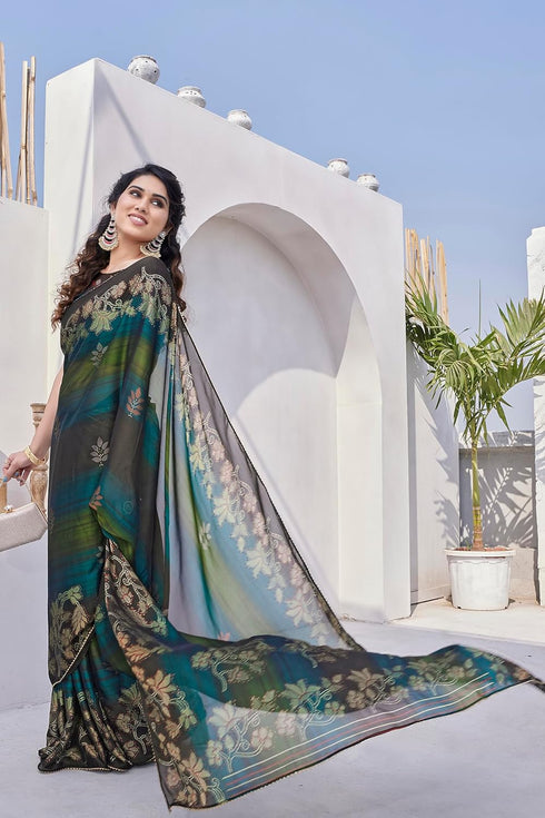 Vasthrlay Fashion Chiffon Georgette Printed Ethnic Wear