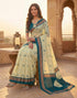Vasthrlay Womens Printed Unstitched Olive Green Saree