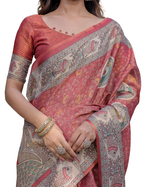 Vasthrlay Handloom Turquoise Traditional Saree