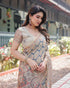 Vasthrlay Turquoise Embroidery Traditional Saree