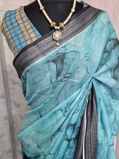 Vasthrlay Abstract Printed Unstitched Mq Ethnic Wear
