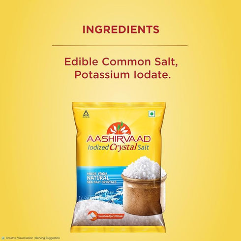 Aashirvaad Iodized Crystal Salt