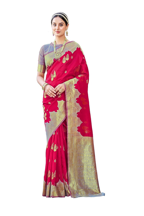 Vasthrlay Banarasi Rich Redfirozi Ethnic Wear