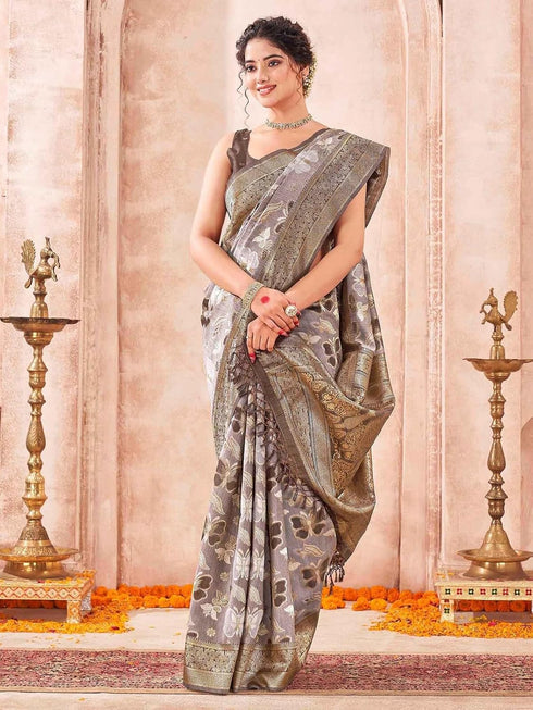 Vasthrlay Chanderi Banarasi Light Saree