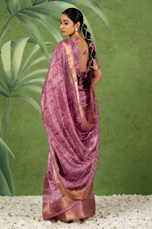 Vasthrlay Fashion Paisley Printed Grey Ethnic Wear