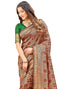 Vasthrlay Womens Weaving Unstitched Dark Green Saree