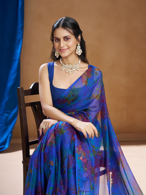 Vasthrlay Chiffon Floral Saree
