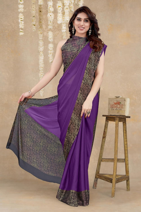 Vasthrlay Fashion Rhinestone Embellished Black Ethnic Wear