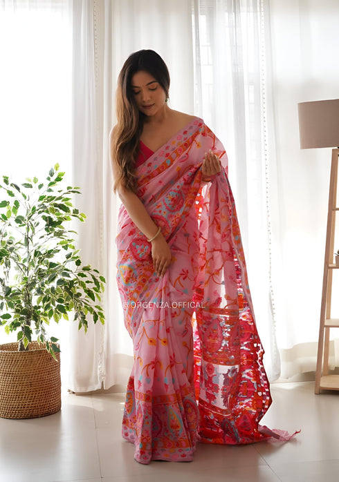 Vasthrlay Banarasi Unstitched Saree