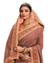 Vasthrlay Vichitra Embroidery Unstitched Red Saree