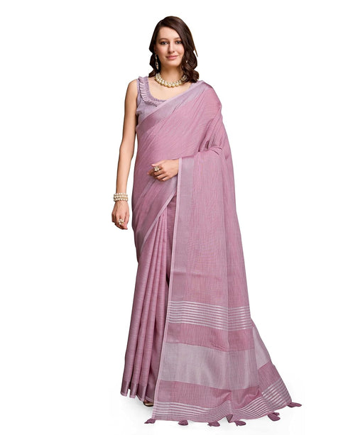 Vasthrlay Women's Cotton Unstitched Blouse Saree