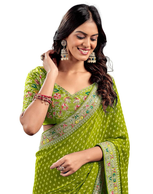 Vasthrlay Embroidery Traditional Unstitched Violet Saree