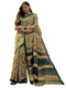 Vasthrlay Womens Printed Dusty Lemon Yellow Saree With Unstitched Blouse Piece
