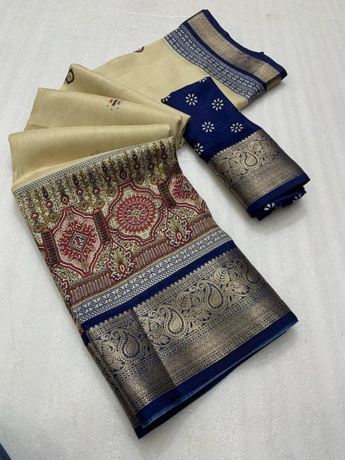 Vasthrlay Kashmiri Contrast Armygrey
