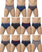 Dixcy Scott Plain/Solid Assorted Cotton Men's Briefs/Underwear - Pack of 11 (#Replay-Brief-95 CM) (Color & Prints May Vary)