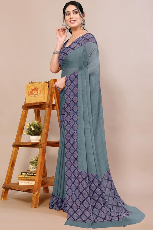 Vasthrlay Fashion Chiffon Printed Ethnic Wear