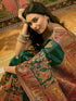 Vasthrlay Womens Weaving Unstitched Green Saree