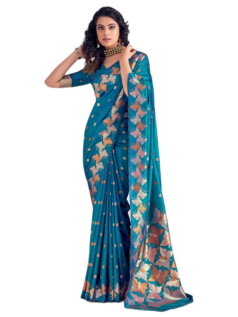 Vasthrlay Banarasi Unstitched Saree